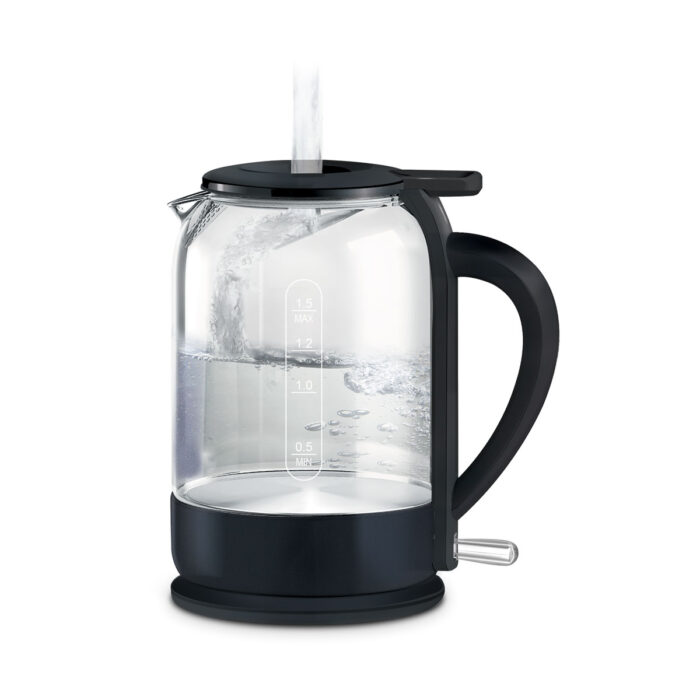 קומקום חשמלי 1.5 ליטר בצבע שחור כולל פטנט מילוי ללא פתיחת המכסה אלקטרו חנן דגם EL-176