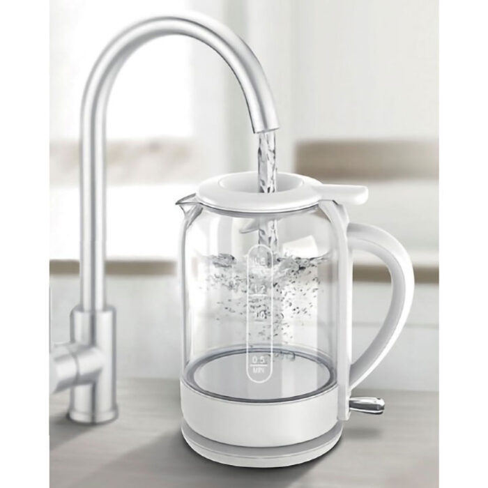 קומקום חשמלי 1.5 ליטר בצבע לבן כולל פטנט מילוי ללא פתיחת המכסה אלקטרו חנן דגם EL-176