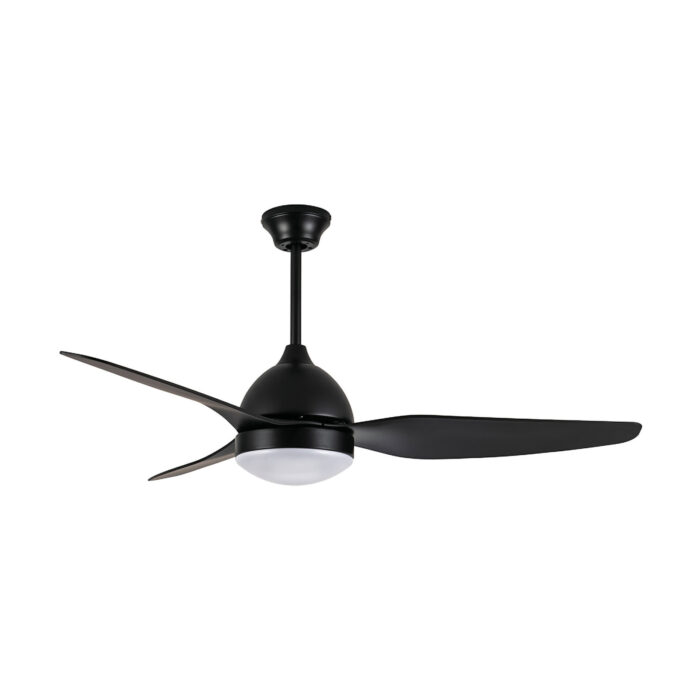 מאוורר תקרה לפרגולה 50″ DOLFIN כולל שלט ותאורה בצבע שחור, מנוע DC