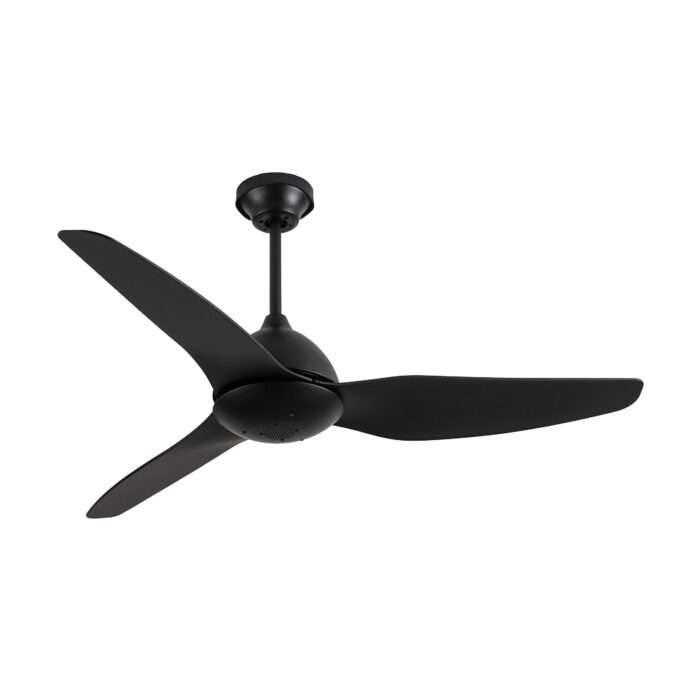 מאוורר תקרה לפרגולה דגם דולפין שחור עם רמקול ושלט