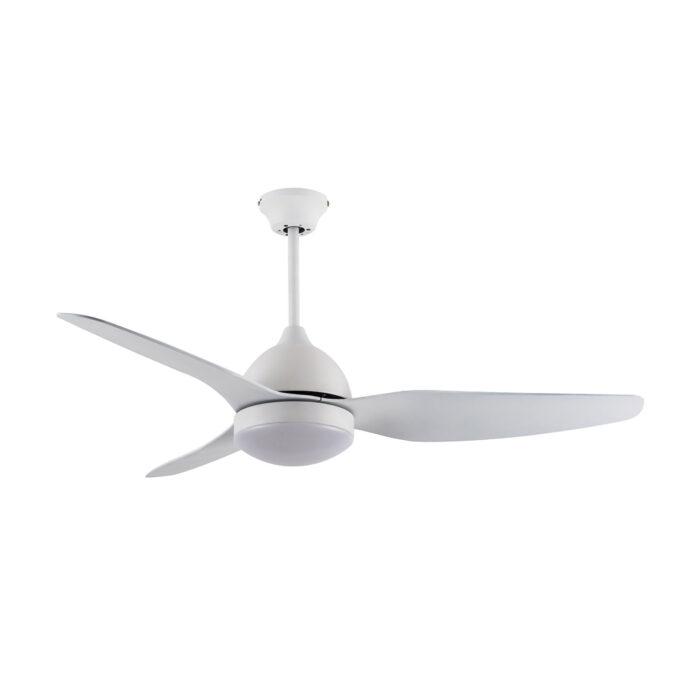 מאוורר תקרה לפרגולה 50″ DOLFIN כולל שלט ותאורה בצבע לבן, מנוע DC