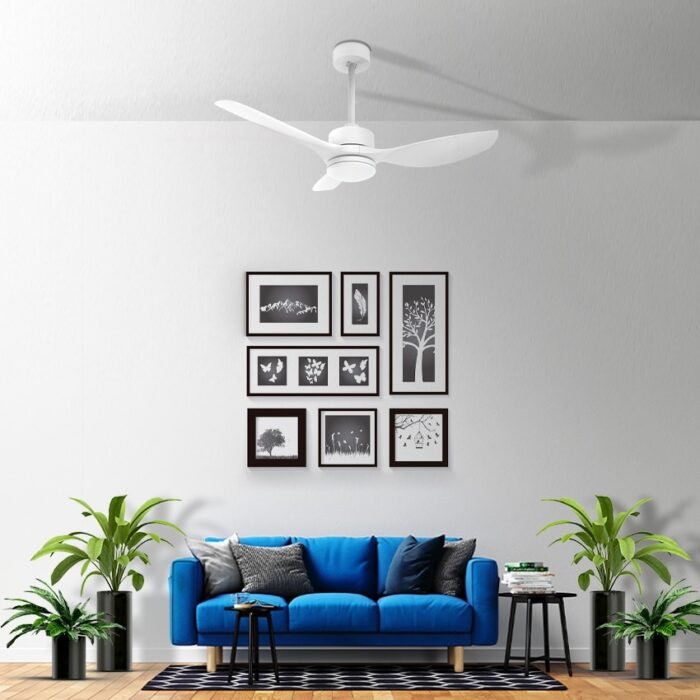 מאוורר תקרה 42″ CLASSICO לבן כולל שלט ותאורה, מנוע DC