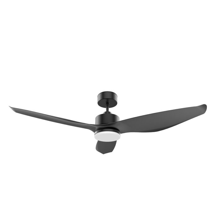 מאוורר תקרה 52″ UNO שחור כולל שלט ותאורה, מנוע DC