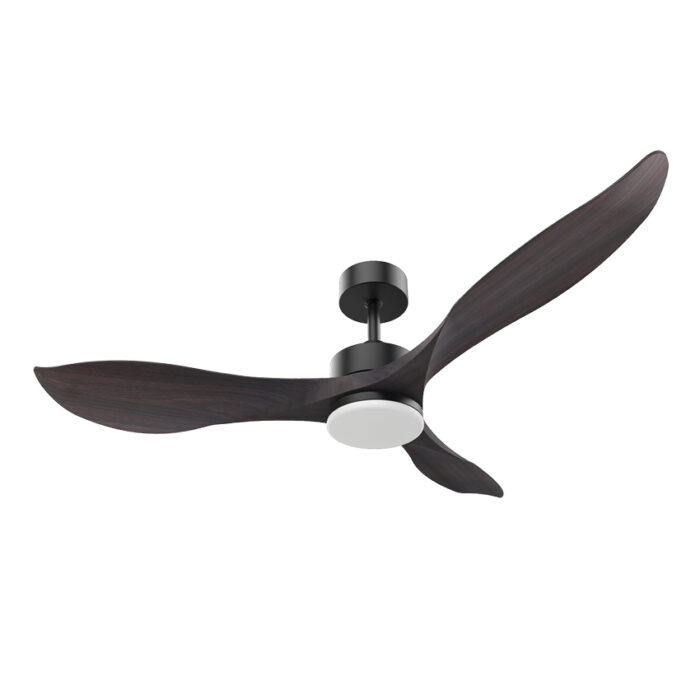 מאוורר תקרה 53″ VITA בצבע עץ כהה כולל שלט ותאורה, מנוע DC