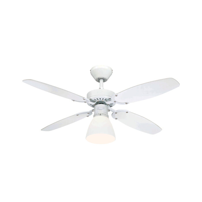 מאוורר תקרה ווסטינגהאוס “Capitol 42 לבן/מייפל עם חוט משיכה