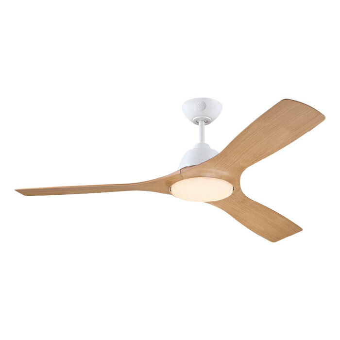 מאוורר תקרה לפרגולה ווסטינגהאוס 52″ Jessica לבן/מייפל עם שלט ולד מובנה 24W, מנוע DC