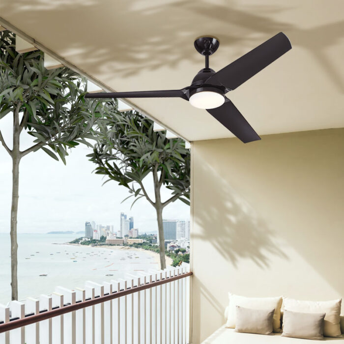 מאוורר תקרה לפרגולה ווסטינגהאוס “Napa 54 שחור עם שלט ותאורה