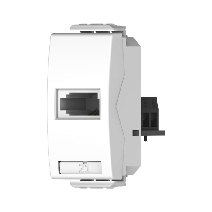 שקע טלפון ישראלי 1 מודול לבן ניסקו סוויץ'