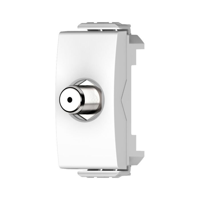 שקע TV קואקס 1 מודול לבן ניסקו סוויץ'