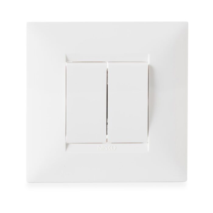 מארז BE לבן מפסק כפול לקופסה עגולה