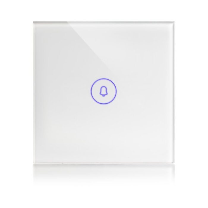 מתג פעמון לבן לקופסא עגולה