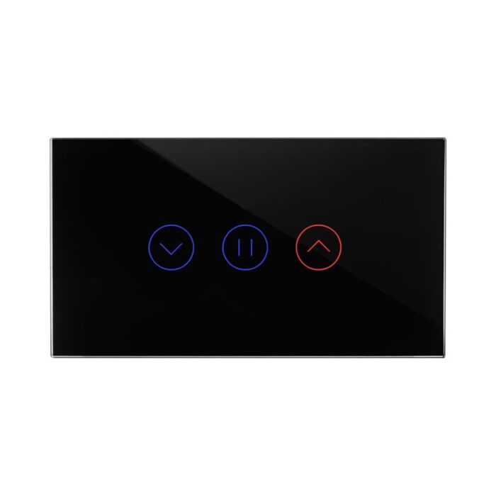 מתג טאץ' חכם לתריס זכוכית שחורה 4 מודול WIFI