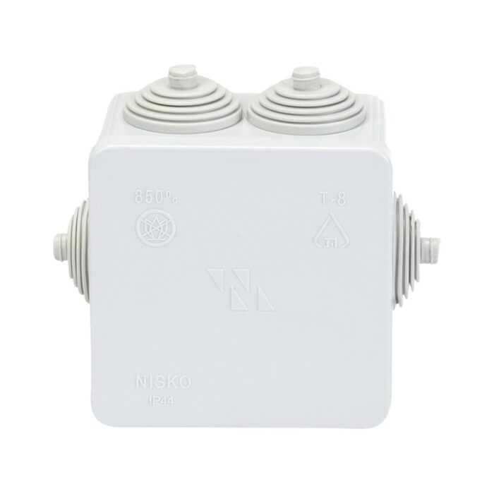קופסת הסתעפות עם פטמות T-8P 80X80X50 IP44