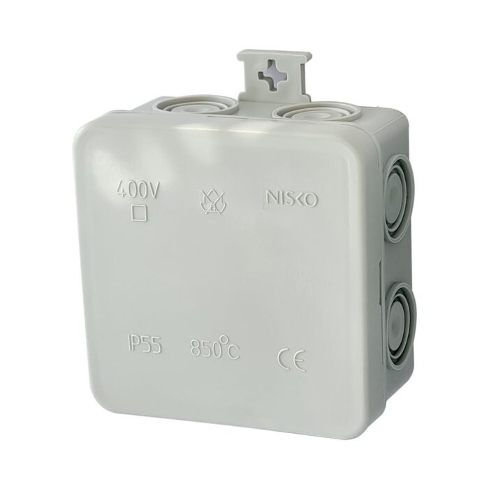 קופסת הסתעפות עם נוקאאוטים T-6 65X65X30 IP55