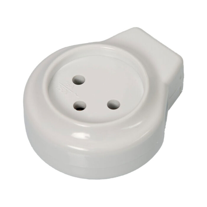 שקע ישראלי נייד ( קופלונג ) לבן לתיול חוזר