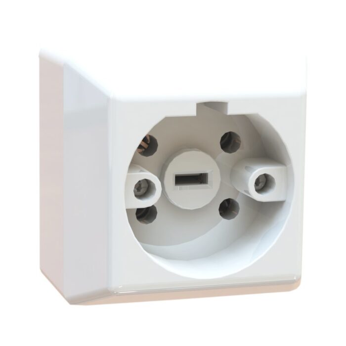 שקע 5 פינים תלת פאזי על הטיח