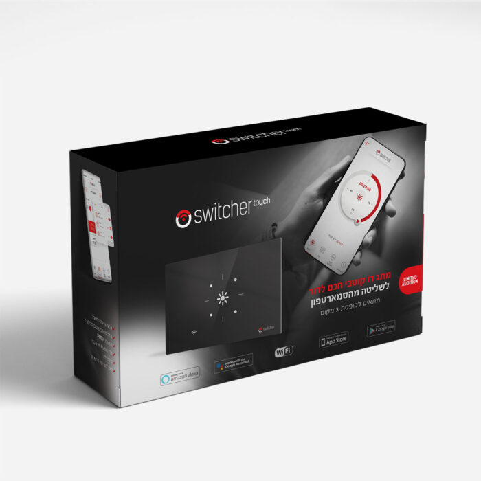 סוויצ׳ר Touch Black מתג חכם לדוד