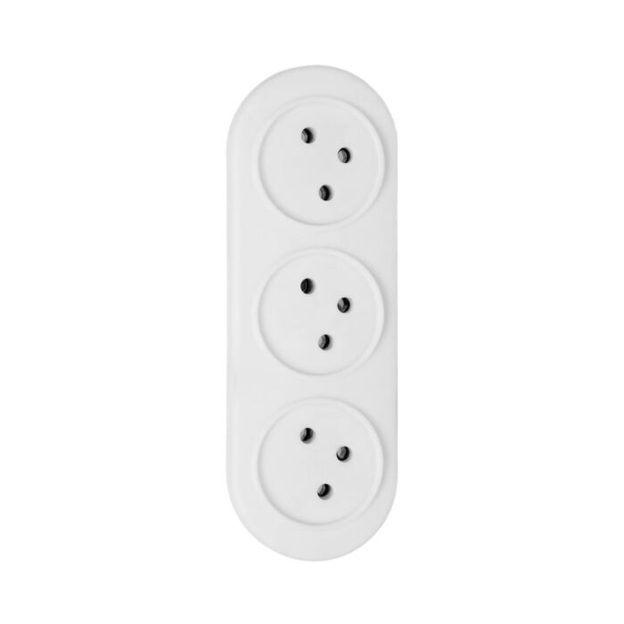 מפצל 3 שקעים אנכי לתקע ישראלי