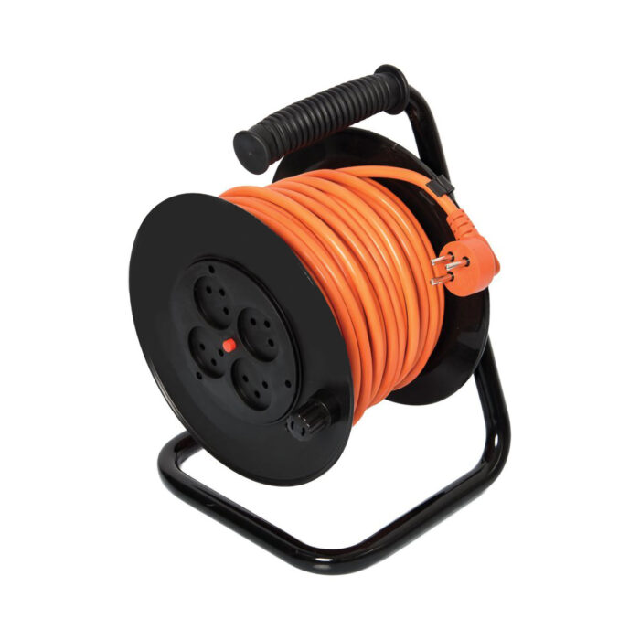 תוף מאריך ביתי 25 מטר 3X1.5mm כולל 4 שקעים ישראליים