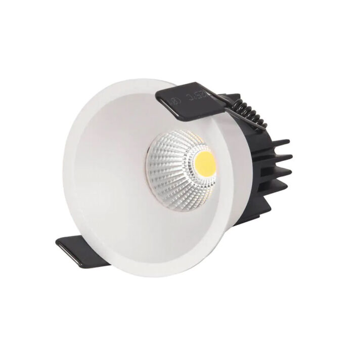 שקוע תקרה לד עגול 12W בצבע לבן קוטר 8.4 ס"מ אור חם